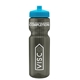 a smoke bottle & cyan lid & translucent frost infuser basket 28 oz infuser water bottle