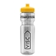 a clear bottle & yellow lid & translucent frost infuser basket 28 oz infuser water bottle