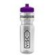 a clear bottle & violet lid & translucent frost infuser basket 28 oz infuser water bottle