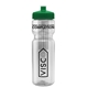 a clear bottle & green lid & translucent frost infuser basket 28 oz infuser water bottle