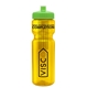 a yellow bottle & lime green lid & translucent frost infuser basket 28 oz infuser water bottle