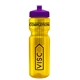 a yellow bottle & violet lid & translucent frost infuser basket 28 oz infuser water bottle