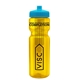 a yellow bottle & cyan lid & translucent frost infuser basket 28 oz infuser water bottle