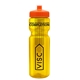 a yellow bottle & orange lid & translucent frost infuser basket 28 oz infuser water bottle