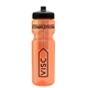 a transparent orange bottle & black lid & translucent frost infuser basket 28 oz infuser water bottle