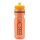 a transparent orange bottle & yellow lid & translucent frost infuser basket 28 oz infuser water bottle