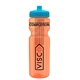 a transparent orange bottle & cyan lid & translucent frost infuser basket 28 oz infuser water bottle