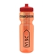 a transparent orange bottle & red lid & translucent frost infuser basket 28 oz infuser water bottle