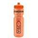 aerial view a transparent orange bottle & orange lid & translucent frost infuser basket 28 oz infuser water bottle, image 1 of 2