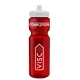 a transparent red bottle & white lid & translucent frost infuser basket 28 oz infuser water bottle