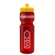 a transparent red bottle & yellow lid & translucent frost infuser basket 28 oz infuser water bottle