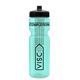 a transparent teal bottle & black lid & translucent frost infuser basket 28 oz infuser water bottle
