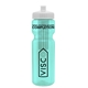 a transparent teal bottle & white lid & translucent frost infuser basket 28 oz infuser water bottle