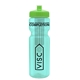 a transparent teal bottle & lime green lid & translucent frost infuser basket 28 oz infuser water bottle
