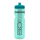 a transparent teal bottle & teal lid & translucent frost infuser basket 28 oz infuser water bottle