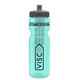 a transparent teal bottle & gray lid & translucent frost infuser basket 28 oz infuser water bottle