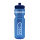 a transparent blue bottle & navy blue lid & translucent frost infuser basket 28 oz infuser water bottle