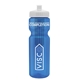 a transparent blue bottle & white lid & translucent frost infuser basket 28 oz infuser water bottle