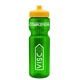 a transparent green bottle & yellow lid & translucent frost infuser basket 28 oz infuser water bottle