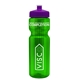 a transparent green bottle & violet lid & translucent frost infuser basket 28 oz infuser water bottle