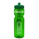 aerial view a transparent green bottle & green lid & translucent frost infuser basket 28 oz infuser water bottle, image 1 of 2