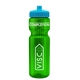 a transparent green bottle & cyan lid & translucent frost infuser basket 28 oz infuser water bottle