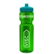 a transparent green bottle & teal lid & translucent frost infuser basket 28 oz infuser water bottle