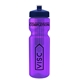 a transparent violet bottle & navy blue lid & translucent frost infuser basket 28 oz infuser water bottle