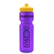 a transparent violet bottle & yellow lid & translucent frost infuser basket 28 oz infuser water bottle