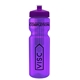 aerial view a transparent violet bottle & violet lid & translucent frost infuser basket 28 oz infuser water bottle, image 1 of 2