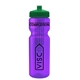 a transparent violet bottle & green lid & translucent frost infuser basket 28 oz infuser water bottle