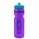 a transparent violet bottle & cyan lid & translucent frost infuser basket 28 oz infuser water bottle