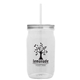 a translucent frost straw & clear lid & clear bottle 27 oz tritan(tm) clear mason jar with lid and straw