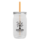 a translucent-orange straw & clear lid & clear bottle 27 oz tritan(tm) clear mason jar with lid and straw