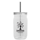 a smoke straw & clear lid & clear bottle 27 oz tritan(tm) clear mason jar with lid and straw