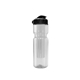 a clear bottle & black lid & translucent frost infuser champion - 28 oz transparent bottle with flip lid and large infuser