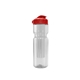 a clear bottle & red lid & translucent frost infuser champion - 28 oz transparent bottle with flip lid and large infuser
