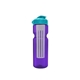 a transparent violet bottle & cyan lid & translucent frost infuser champion - 28 oz transparent bottle with flip lid and large infuser