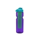 a transparent violet bottle & cyan lid & translucent green infuser champion - 28 oz transparent bottle with flip lid and large infuser