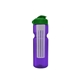 a transparent violet bottle & green lid & translucent frost infuser champion - 28 oz transparent bottle with flip lid and large infuser