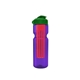 a transparent violet bottle & green lid & translucent red infuser champion - 28 oz transparent bottle with flip lid and large infuser