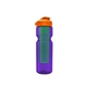 a transparent violet bottle & orange lid & translucent green infuser champion - 28 oz transparent bottle with flip lid and large infuser