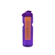 a transparent violet bottle & violet lid & translucent orange infuser champion - 28 oz transparent bottle with flip lid and large infuser