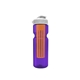 a transparent violet bottle & white lid & translucent orange infuser champion - 28 oz transparent bottle with flip lid and large infuser