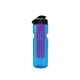 a transparent blue bottle & black lid & translucent violet infuser champion - 28 oz transparent bottle with flip lid and large infuser