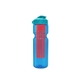 a transparent blue bottle & cyan lid & translucent red infuser champion - 28 oz transparent bottle with flip lid and large infuser