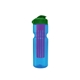a transparent blue bottle & green lid & translucent violet infuser champion - 28 oz transparent bottle with flip lid and large infuser