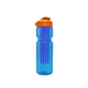 a transparent blue bottle & orange lid & translucent blue infuser champion - 28 oz transparent bottle with flip lid and large infuser