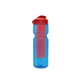 a transparent blue bottle & red lid & translucent red infuser champion - 28 oz transparent bottle with flip lid and large infuser