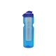 a transparent blue bottle & reflex blue lid & translucent frost infuser champion - 28 oz transparent bottle with flip lid and large infuser